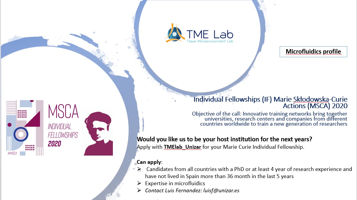 Microfluidics candidate for a Marie Skłodowska-Curie Individual Fellowships